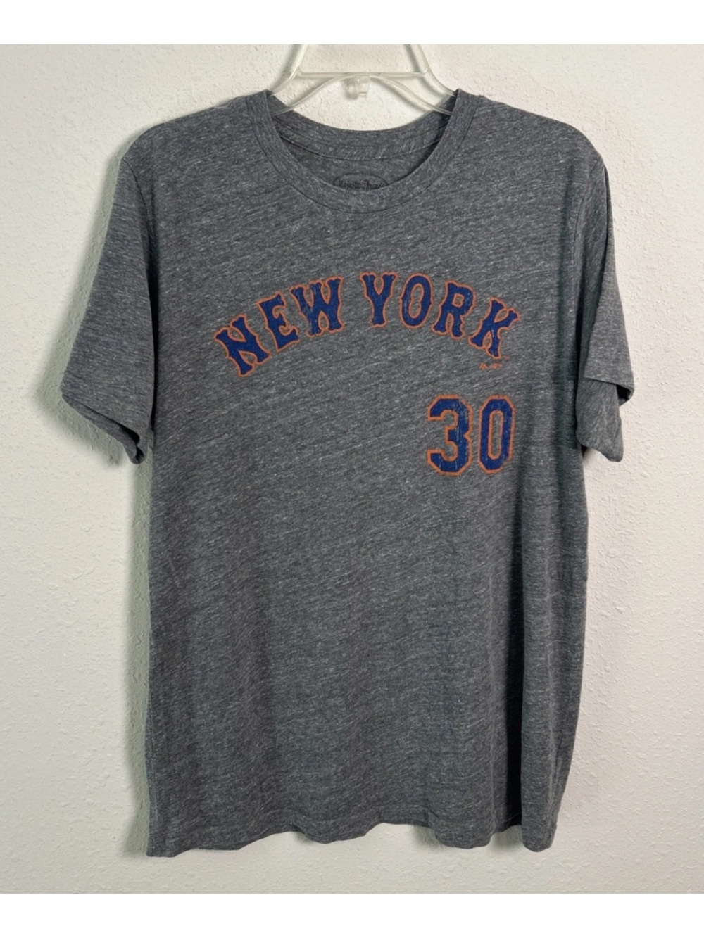 New York Mets Michael Conforto #30 Majestic Threads Jersey T-Shirt Gray Men’s XL